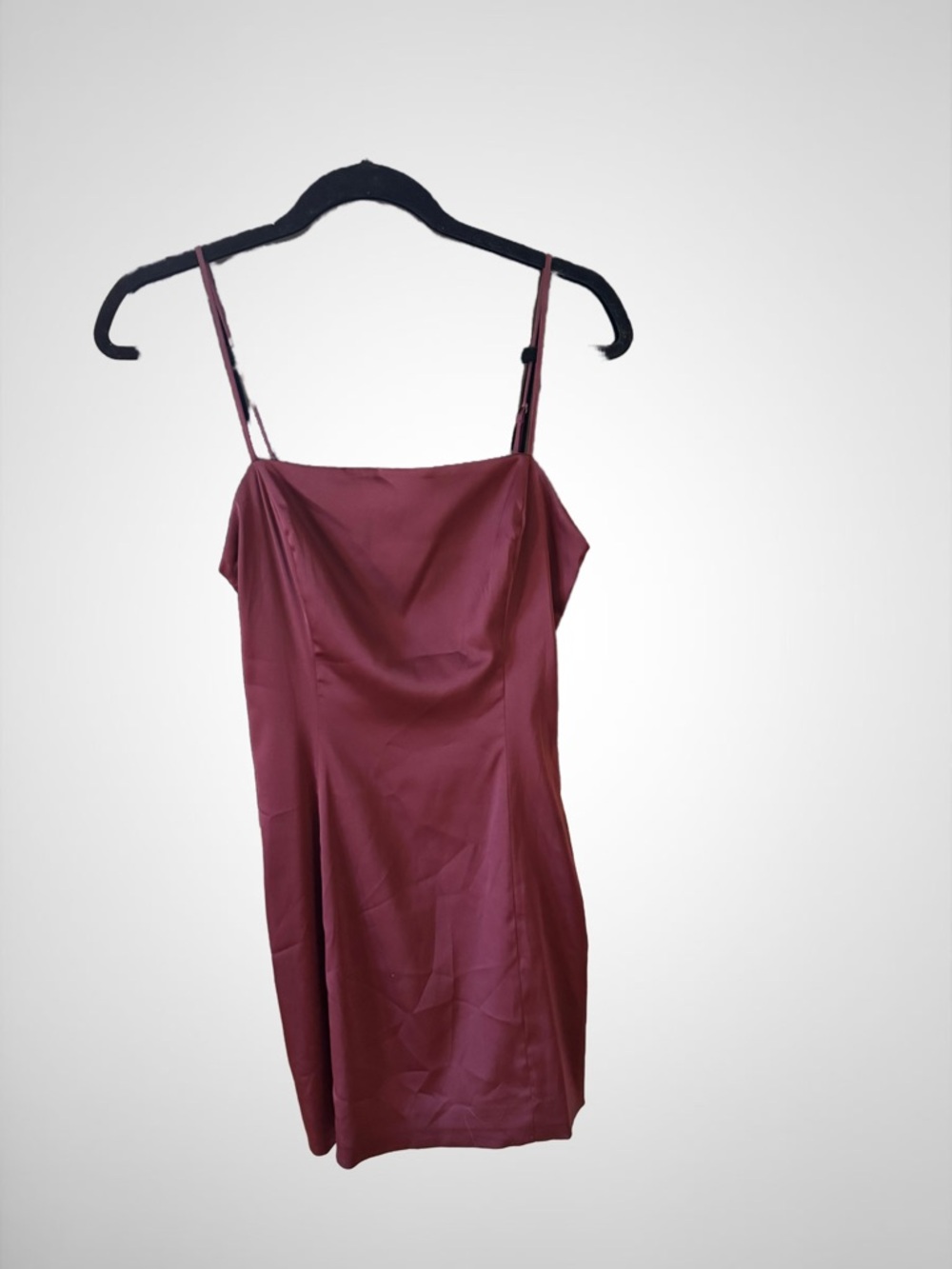 Aritzia Satin Mini Dress in Wine